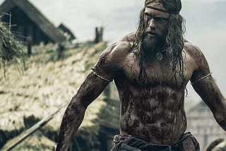 Prince Amleth raiding a village as a Viking warrior.