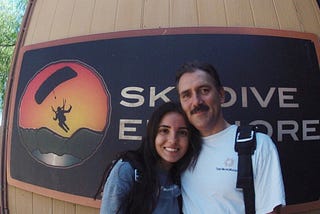 My daughter and I skydiving