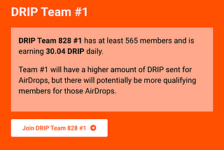 NEW DRIP AirDrop Schedule! Grab Some DRIP By Joining My DRIP Team(s)!