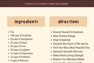 A Recipe to Be Your Best Ever You