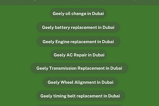 Why choose Service My Car for a Geely car service in Dubai?