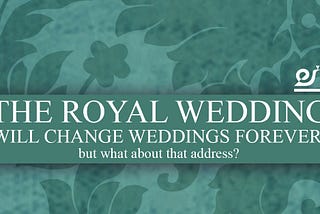 My part in the Royal Wedding.