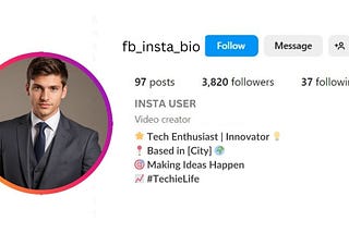 Professional Instagram Bio Ideas for Boys and Girls is visible in this image.