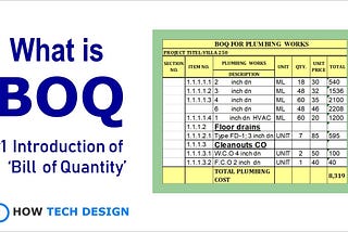 Basic things you should know about Bill Of Quantity (BOQ)