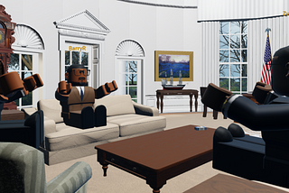 President Hinton meets with the Secretary of State