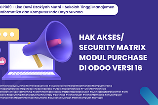 Langkah-Langkah Setup Hak Akses User/Security Matrix (Modul Purchase)