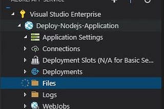 Deploying a Nodejs application to Azure using Azure App Service