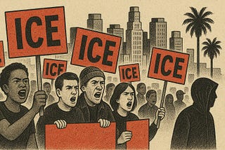 Anti-ICE protestors in LA.