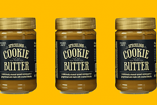 Photo of jar of Trader Joe’s Speculoos Cookie Butter for humor article on union-busting controversy. Satire. Unions. Workers. Labor. Food.