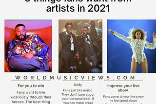 Three Things Fans Want From Artists In 2021
