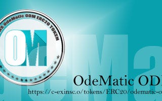 OdeMatic ODM — Polygon ERC20 Token. P2P open crypto market tradeable cryptocurrency. https://www.c-exins.co/tokens/ERC20/odematic-odm/