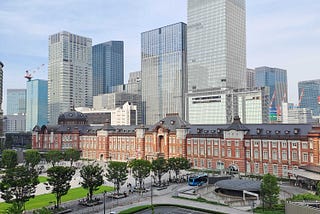 Tokyo station from a nearby building