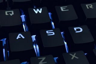 a gaming keyboard close u p image