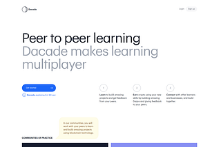 Dacade.org Learning Platfome Homepage