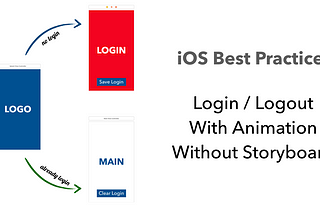 Best Practice for iOS Login / Logout With Animation & Without Storyboard