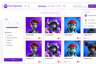 A Sneak Peek of YearnAgnostic NFT Marketplace and Launchpad