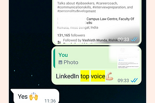 LinkedIn Top Voice Badge for my Client