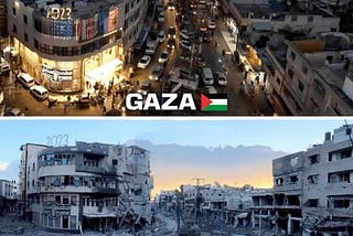 BEFORE & AFTER another (neo)colonial invader/settler project proudly brought to you by US Empire…