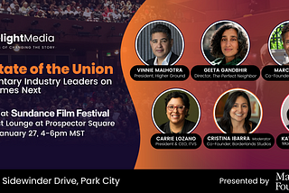 A promotional image for the event “Our State of the Union,” featuring headshots of the six event participants.