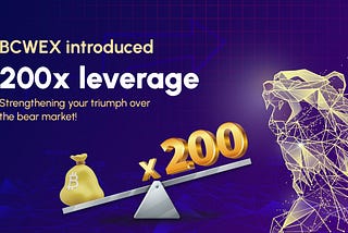 BCWEX introduced 200x leverage, strengthening your triumph over the bear market