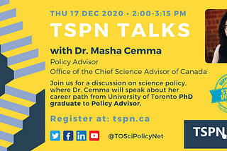 Recap of TSPN Talks with Dr. Masha Cemma