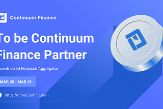 Continuum Finance Moderator Application is started now!