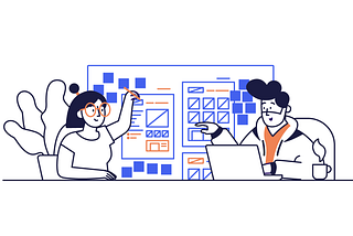 UX-copywriter working together with a designer