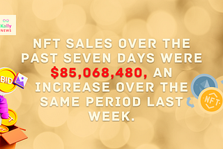 🧗🏽‍♂️ NFT sales over the past seven days were $85,068,480, an increase over the same period last…