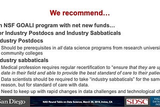 Staffing Data Science Programs: Data Science Industry Postdocs (and Sabbaticals)