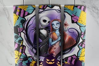 The Nightmare Before Christmas 20oz Skinny Tumbler Design, Halloween Sublimation Tumbler Wrap, Straight and Tapered Files, Instant Download