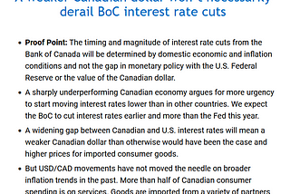 Currency Challenges facing Canada