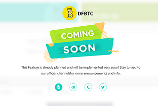 DFBTC Test Network Launch Announcement