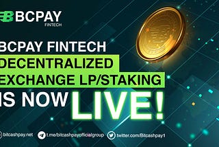 BCPAY FINTECH DECENTRALIZED EXCHANGE LP/STAKING IS NOW LIVE!