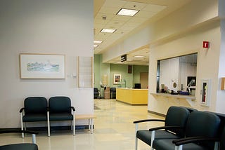 Color photograph of Oakland Kaiser’s old emergency room