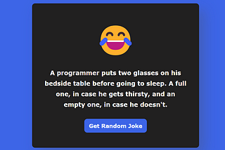 Random Joke App with API in JavaScript | Source Code