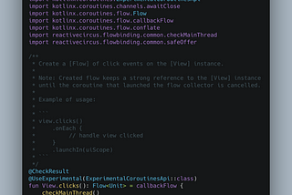 Binding Android UI with Kotlin Flow