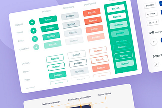 UI Kit with Figma — Part 4: Fully interactive button library can apply to all projects.