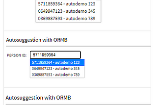 ORMB UI: Autosuggestion & Async calls