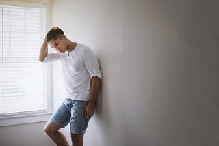 A young man trying to make an important decision.