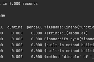 Python code profiling using CProfile