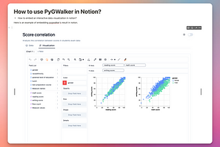 Interactive data visualization in Notion