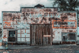 rusted storefront