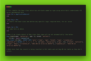 Single Table Inheritance In Rails