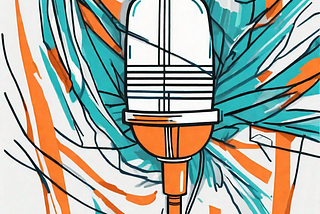 microphone in teal and orange signature color by DDW