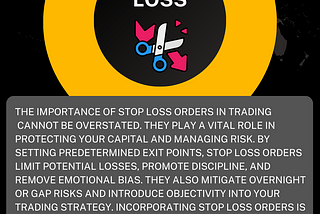 Significance of STOP LOSS in trading !