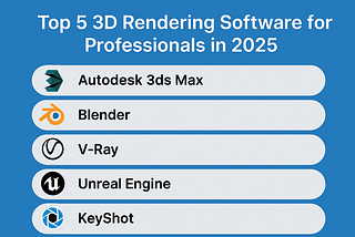 Top 5 3D Rendering Software for Professionals in 2025
