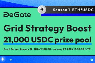 Turbocharge Your Profits: Exclusive $21,000 USDC Prize Pool with DeGate Grid Strategy Boost