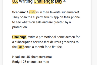 UX Writing Challenge: Day 4