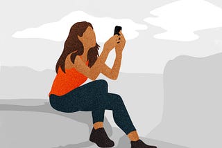 Woman using a smart phone.