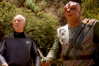 Picard and Dathon at El-Adrel